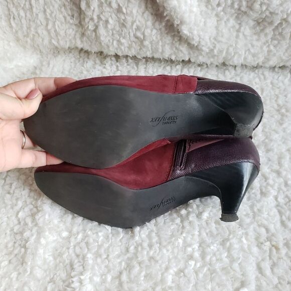 Alfani Step n Flex Vandela2 Wine colored booties sz 8.5 - Picture 6 of 9